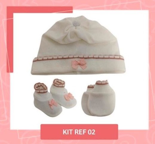 Conjunto Kit 3 peças  tricô