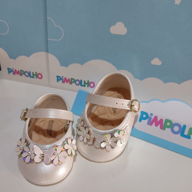 Sapatilha  flores Pimpolho