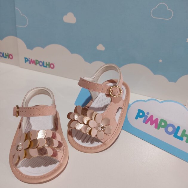 Sandália lindas flores Pimpolho