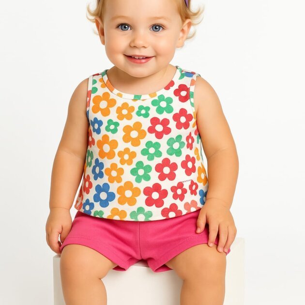 Conjunto menininha floral