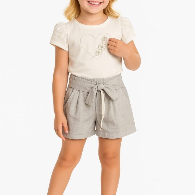 Conjunto Jardineira e Blusa