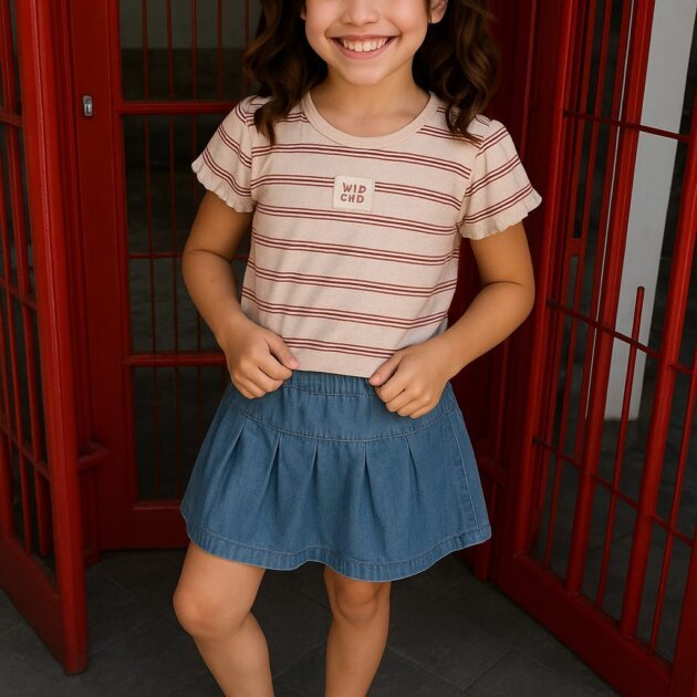 Conjunto Blusa e Short Saia