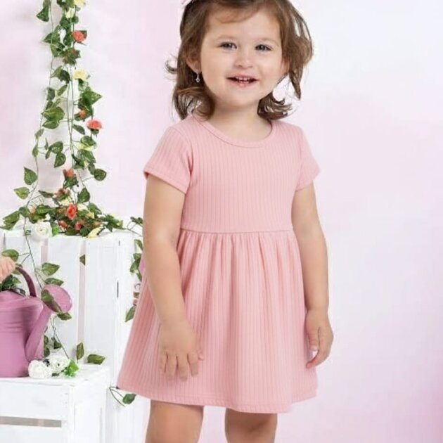 Vestido canelado basico