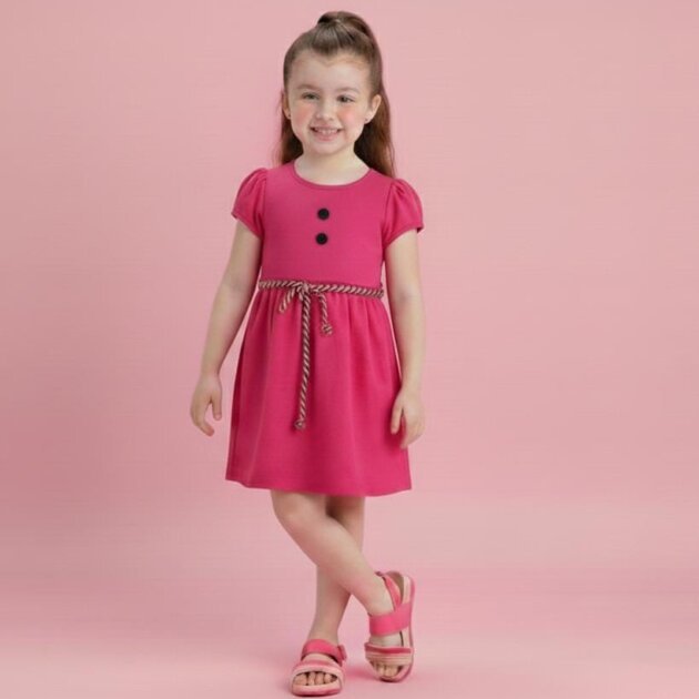 Vestido bonequinha rosa