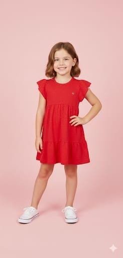 Vestido vermelho brilho