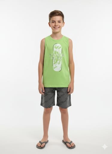 Conjunto skate green
