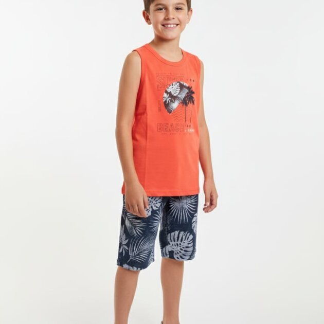 Conjunto folha laranja