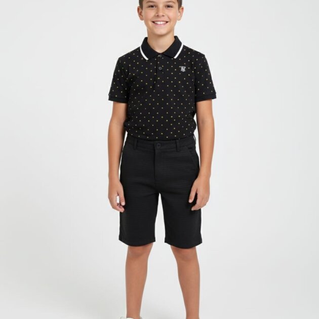 Conjunto Gola Polo bolinha