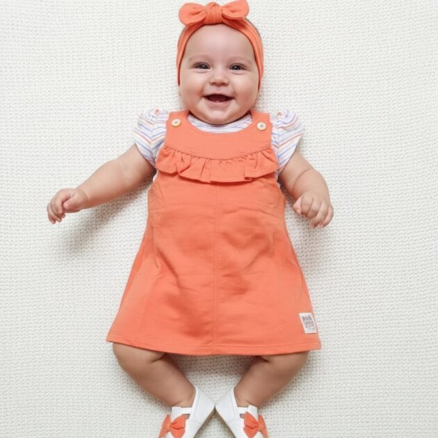 Conjunto Salopete laranjinha