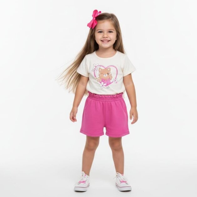 Conjunto Cat Flowers