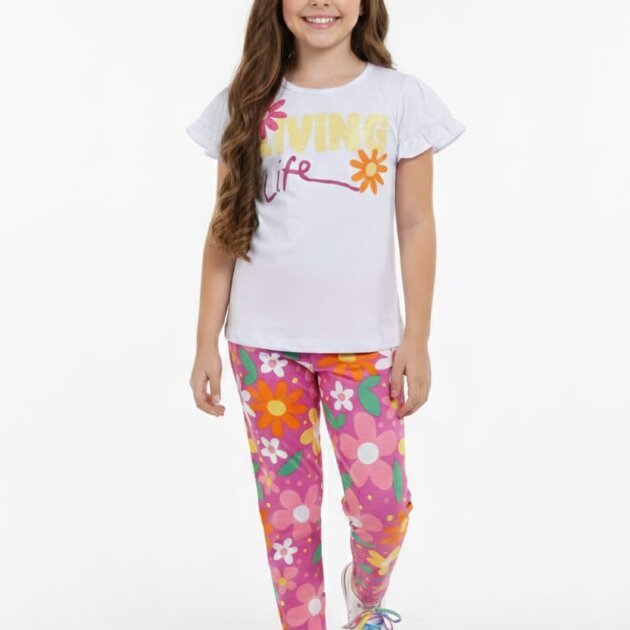 Conjunto Legging Flores
