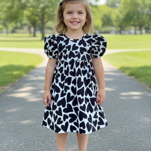 Vestido preto Coração