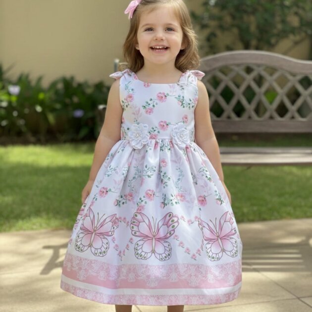 Vestido Jardim Da Barbie