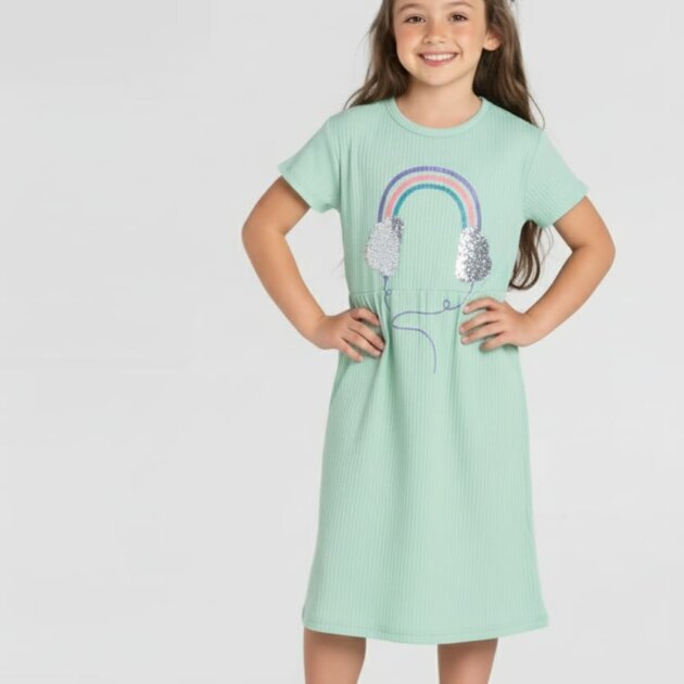 Vestido fone arco Iris