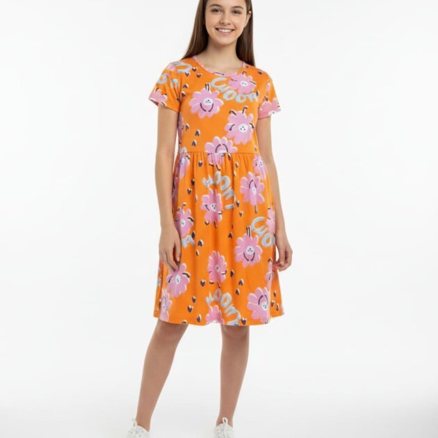 Vestido Flor Laranja