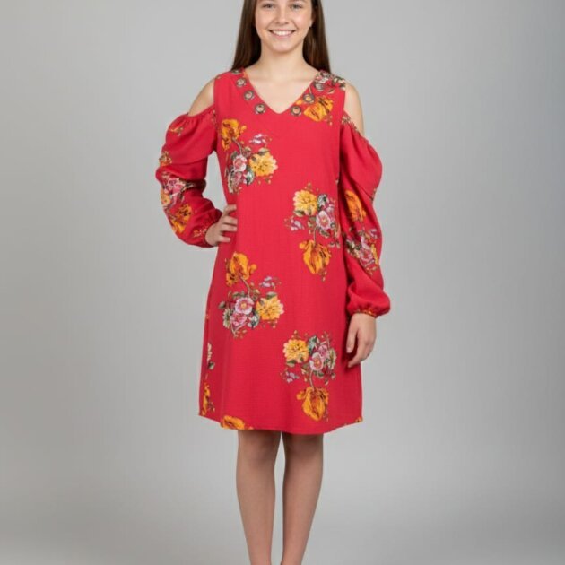 vestido juvenil flores