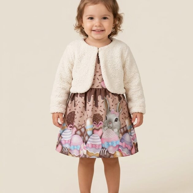 Conjunto Vestido e colete