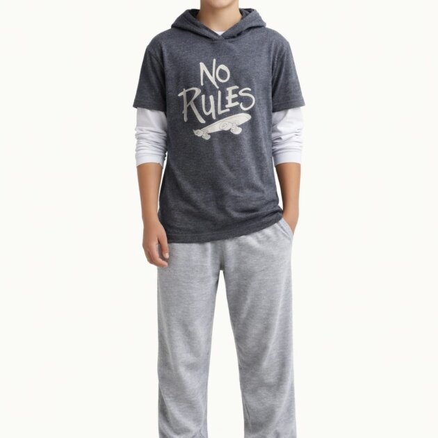 Conjunto Moletom Capuz Rules