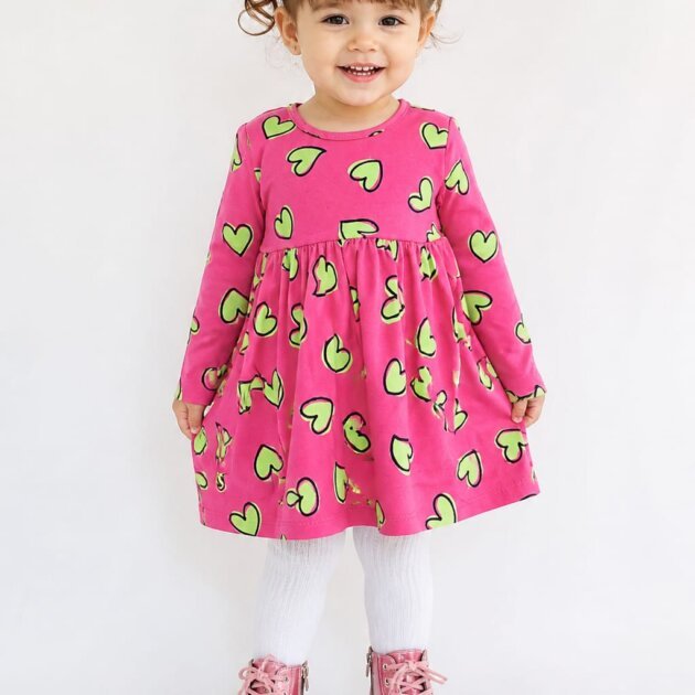 Vestido Manga Longa Coração
